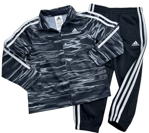 ADIDAS Black Camo 2-Piece Tracksuit Set Boys Size 4 Brand New