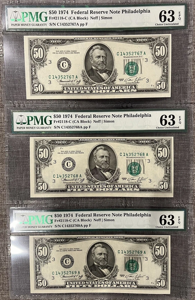 $50 1974 US Small Size Paper Money Notes for sale | eBay