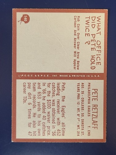 Tarjetas de fútbol americano de Filadelfia 1967 completan tu conjunto que elijas #97 - 198 - Imagen 89 de 205