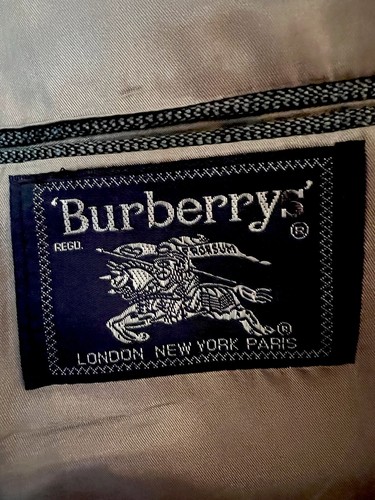 Burberry Mens Blue Plaid 2 Btn Silk Blazer Jacket Sz 40 R Excellent! - Picture 6 of 8