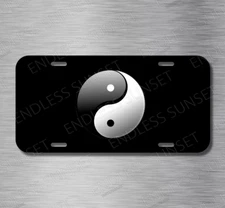 Yang Yang  Chinese philosophical Cosmology Karate License Plate Front Auto Tag