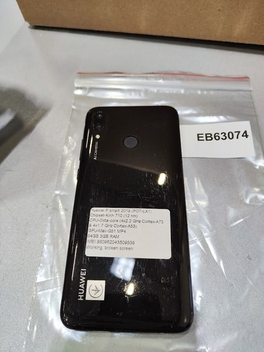 Huawei P Smart 2019 POT-LX1 64GB 3GB RAM Smartphone Working Broken Screen - Afbeelding 6 van 7