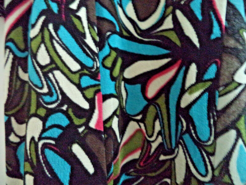 Chico's Travelers Open Front Jacket 3/4S Abstract Multicolor Size 1 - Picture 3 of 5