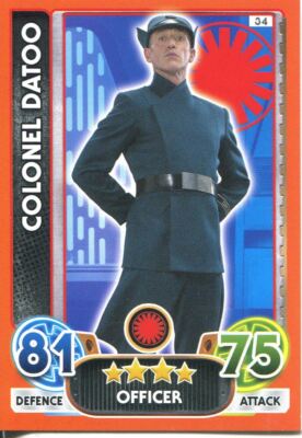 Star Wars Das Erwachen der Macht Force Attax Extra Karte #34 Colonel Datoo