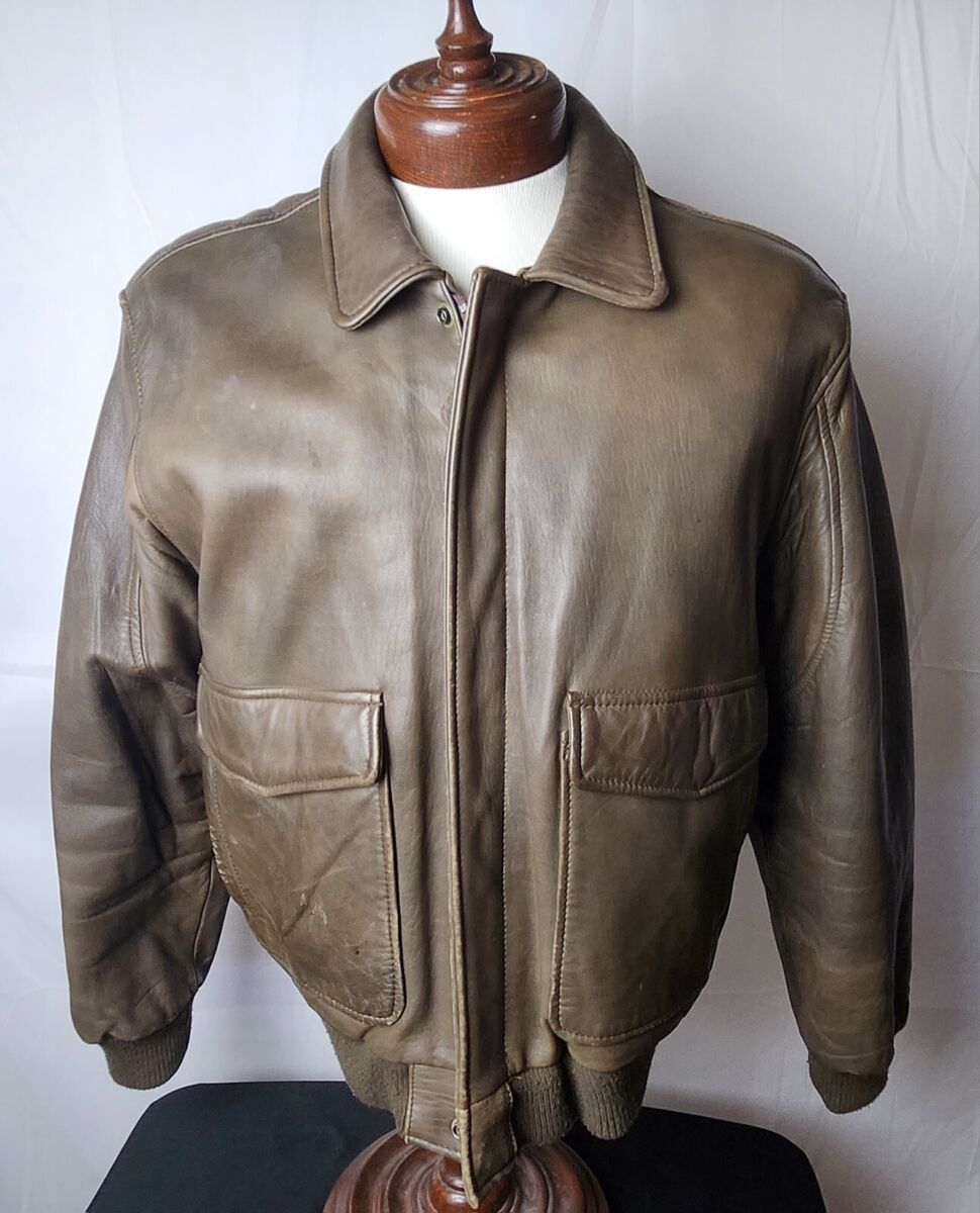 🚨🔥Vintage Air Force Brown Bomber U2 Size 44 Leather Jacket 🚨🔥Vintage Air Force Brown Bomber U2 Size 44 Leather Jacket