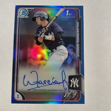 2015 Bowman Chrome Prospects Blue Refractor /150 Wilkerman Garcia #BCAP-WG Auto