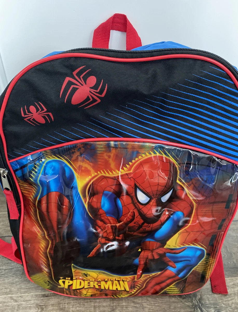 The Amazing SPIDERMAN Spider Man SCHOOL BACKPACK Comic MARVEL Red Blue Children