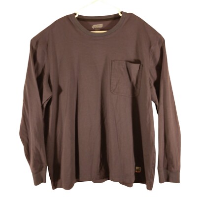 40 Grit Duluth tshirt mens 2XL XXL navy blue long sleeve crew neck