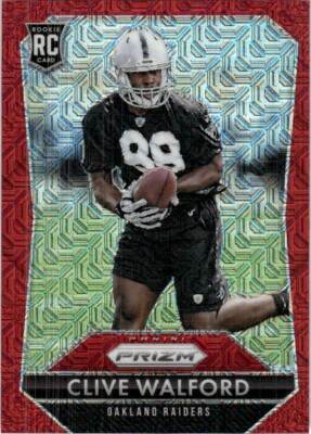 2015 Panini Prizm Mojo Red Clive Walford RC 86/99 Oakland Raiders