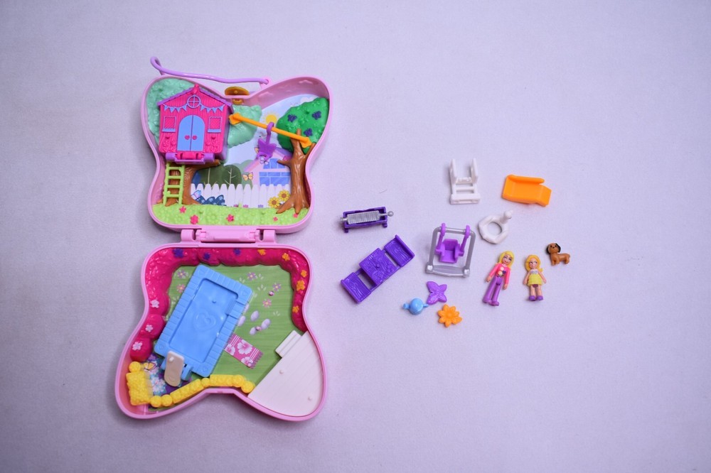 Polly Pocket Big Pocket World 2020 Backyard Butterfly Compact Pool Swing set