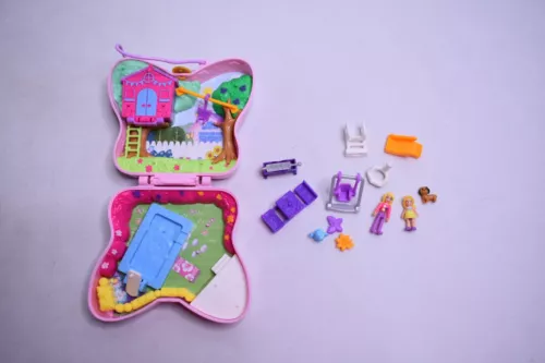 Polly Pocket Big Pocket World 2020 Backyard Butterfly Compact Pool Swing set