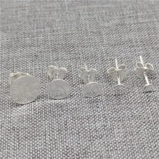 10 Sterling Silver Earring Posts w/ Flat Back 2mm 3mm 4mm 5mm 6mm 7mm 8mm