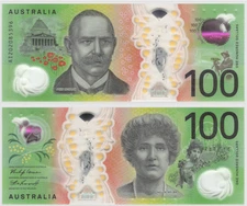 2020 Australia 100 Dollars Polymer Banknote P-66b UNC