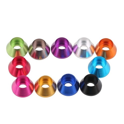 Cup Washers Aluminum Alloy Colorful Countersunk Washers M2 M2.5 M3 M4 M5 M6 M8 - Picture 3 of 14