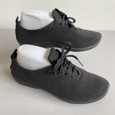 Arcopedico Knit Sneaker Shoes Women Size EU 37 Black Lace Up Comfort US 6.5