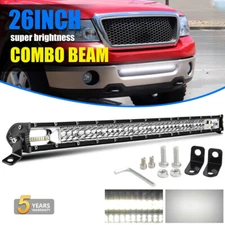 26inch Led Light Bar Dual Row Flood Spot Work Driving Lamp UTE Truck Offroad FOG