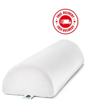 Large Half Moon Bolster Pillow for Legs, Knees, Lower Back and Head