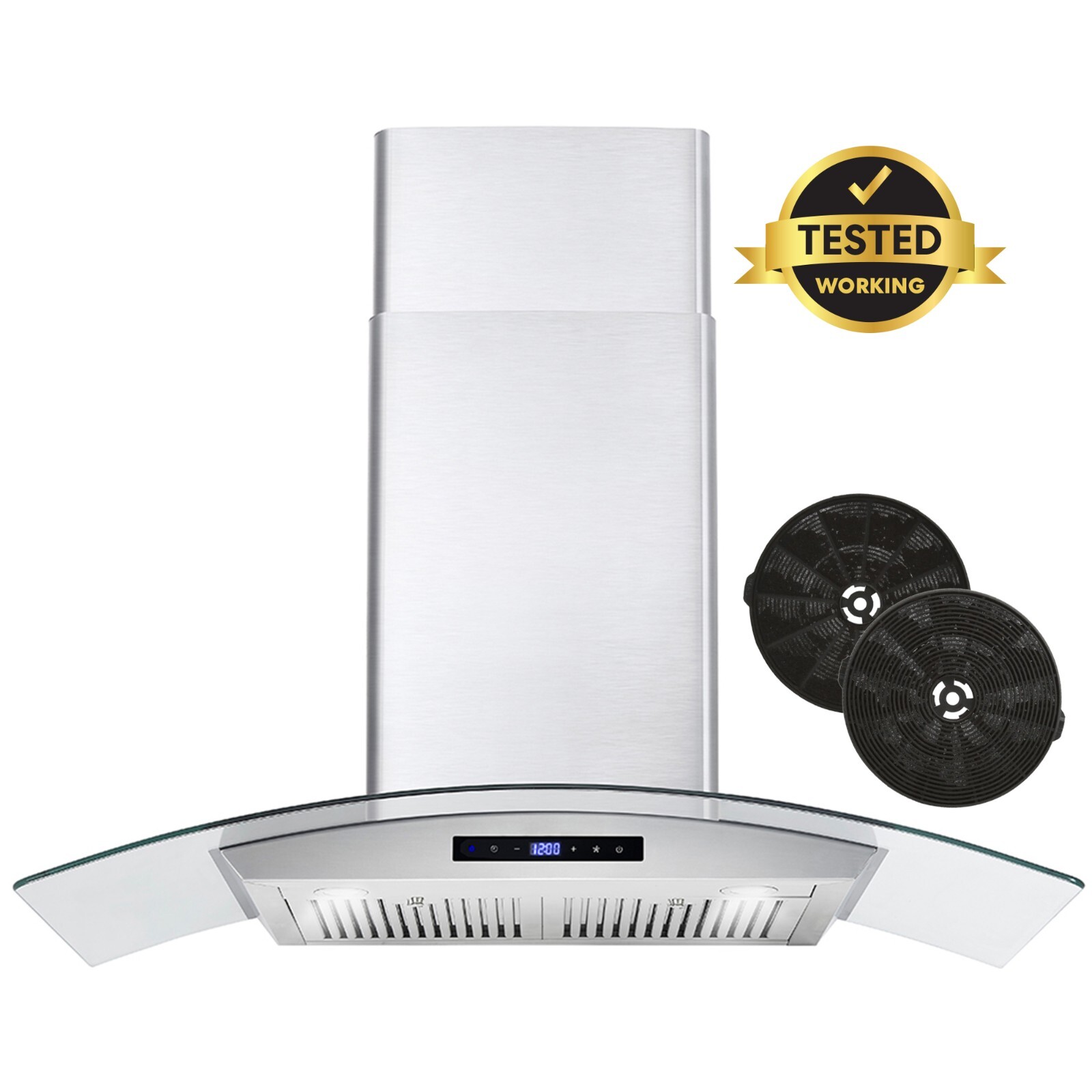 36 IN. DUCTLESS WALL MOUNT EXHAUST HOOD VENT HOOD (OPEN BOX) STAINLESS STEEL