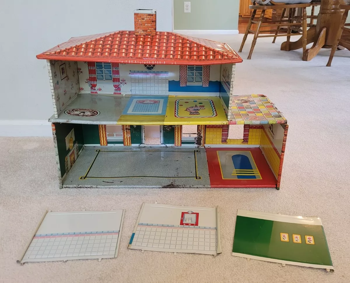 Vintage best sale tin dollhouse