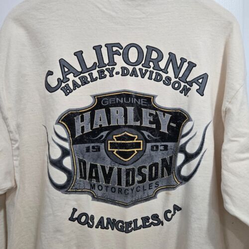 Harley Davidson T-Shirt Herren Extra Large Paper Girl Moto Biker Langarm Baumwolle - Bild 7 von 9