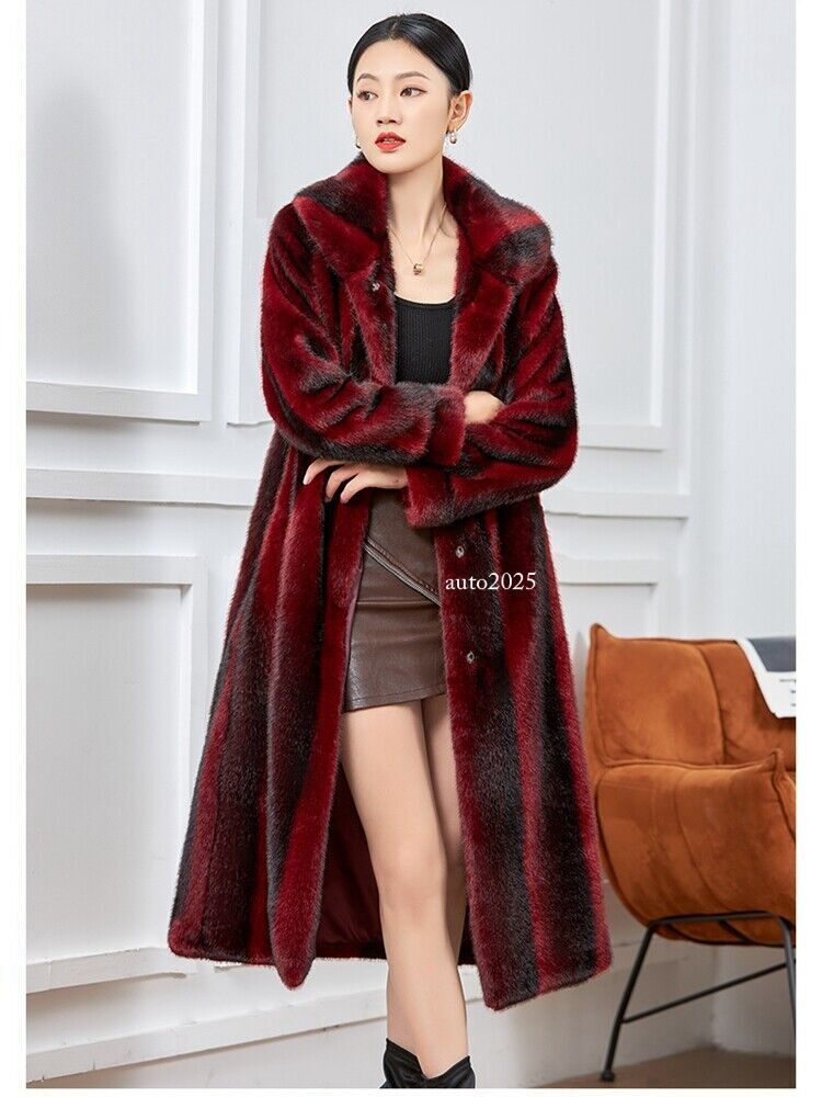 【MARITHE】韓国人気◆W NU WEEK FAUX FUR COAT ◆追跡付 Luxury Winter New Korean Mink Fur Coat Fur Women's Mink Fur