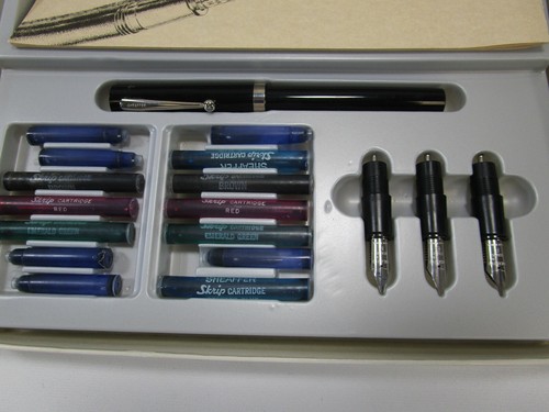 SPEEDBALL Sheaffer Nononsense ARTIST vtg SET CALLIGRAPHY PEN DRAWING Extra Tips - Picture 2 of 8