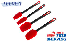 TEEVEA 4pc Silicone Utensil Spatula Set ULTRA Heat Resistant Baking Kitchen