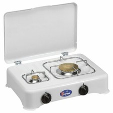 Fornello a gas gpl / metano a 2 fuochi mod. 5325 CB Parker MADE IN ITALY