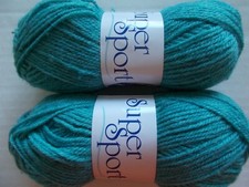 Oxford Super Sport yarn, Sage, lot of 2 164 yds each 