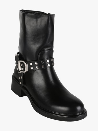 la flor Stivaletti donna biker con cinturino di borchie - Foto 3 di 7