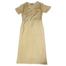 90s Maxi Dress Chic Camel Shirt Dress Waistcoat Jacket Glam Vintage Workwear VGC