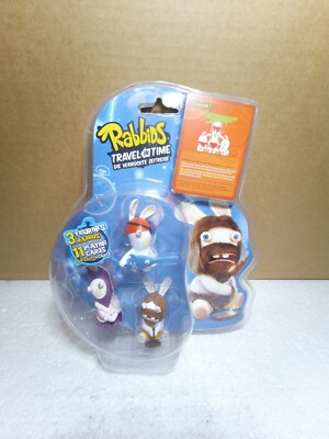 Raving Rabbids Travel In Time L.E. 3 Pack Mini Figures +Cards in ENG/GER/ITA