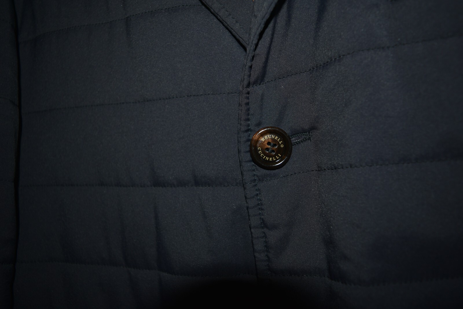 BRUNELLO CUCINELLI NAVY WATER-REPELLENT QUILTED NYLON JACKET SIZE S image 5