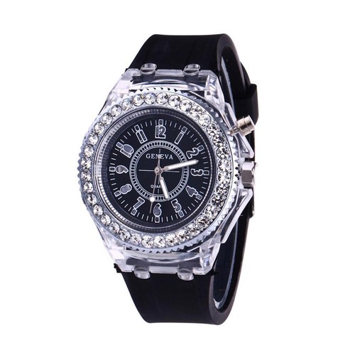 Fashion Women Girls Mens Watch Flash LED Light Crystal Quartz Sport Lot R7 - Picture 17 of 27
