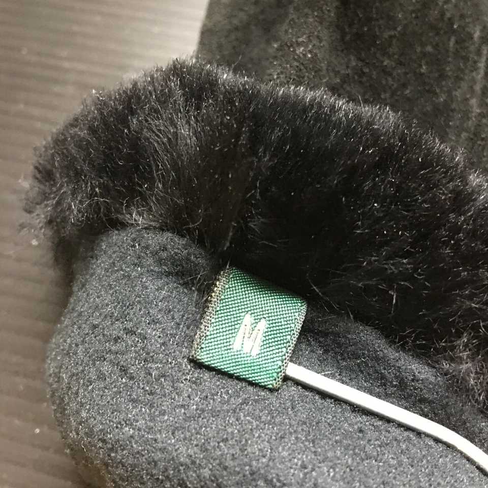 Guantes de gamuza negros vintage años 90 Lauren Ralph Lauren con puño giratorio de piel de conejo talla M Foto 4 de 4