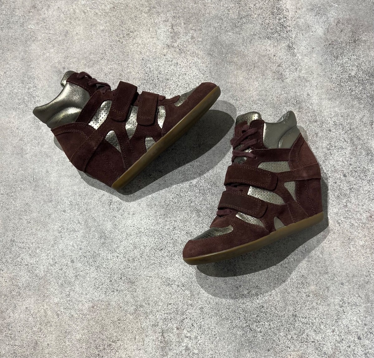 vintage high top wedge sneakers