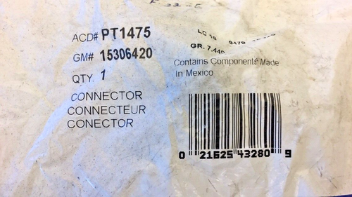 ACDelco PT1475 Multi Purpose Wire Connector Pigtail GM 15306420 - Picture 6 of 6