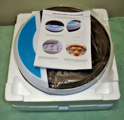 Mini Intelligent 9 Chicken Egg Incubator NIB