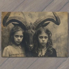 Art Print Girl Monster Weird Creepy Imaginary Friend Nightmare Scary Unusual Pet