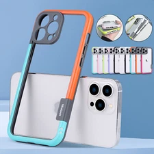 For iPhone 16 15 Pro Max 14+ 13 Silicone Frame Shockproof Heat dissipation Case