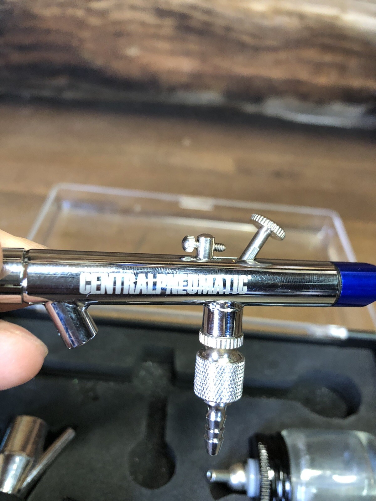 Central Pneumatic Deluxe Airbrush Kit in Case blueno hose eBay