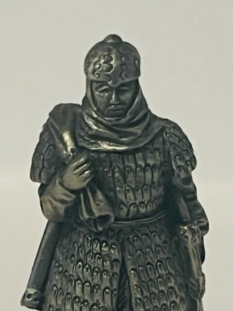 Juguete Soldado Franklin Mint Mundo Miniatura Peltre 1980 Guerrero Mongol 1240 Armadura Foto 3 de 4