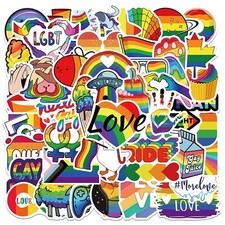 50 PRIDE stickers, LGTBQ, rainbow, pride, gay, decorative decal