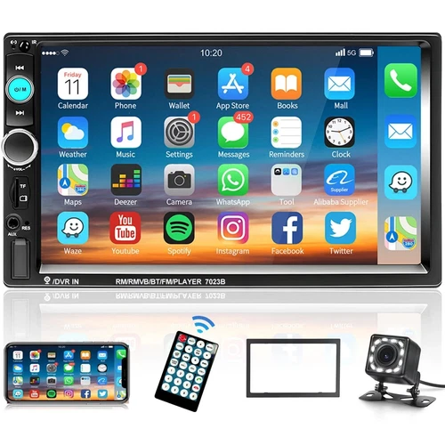 Radio Estereo De Pantalla Para Coche Carro GPS WiFi Tactil Doble Din Bluetooth 7