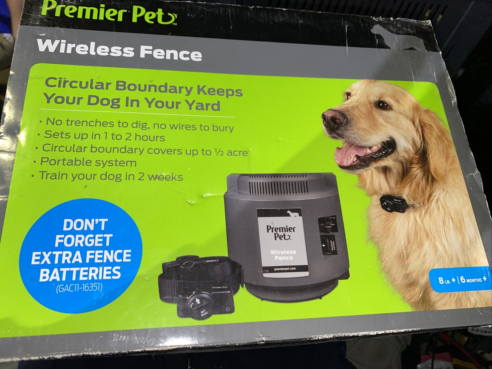 premier pet wireless fence batteries