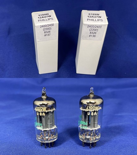 Phillips 12AU7A Gain Matched Pair Military Grade - 6189W, Great Sound