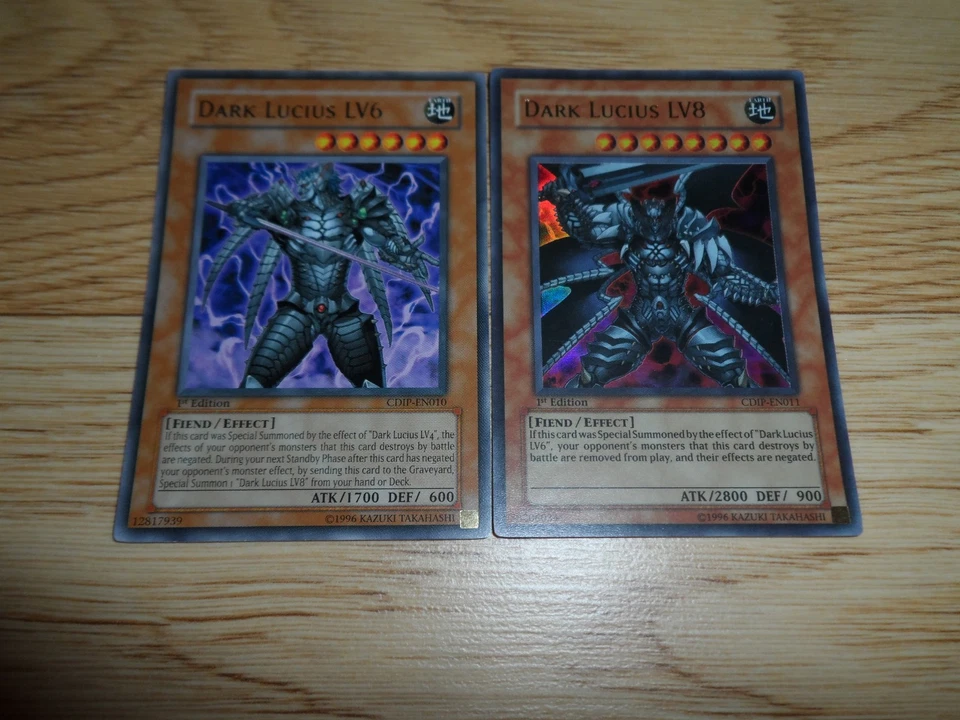 YUGIOH DARK LUCIUS LV8 CDIP-EN011 1ST ED ULTRA RARE + LV6 CDIP-EN010 1ST ED NM/M - Image 3 of 4