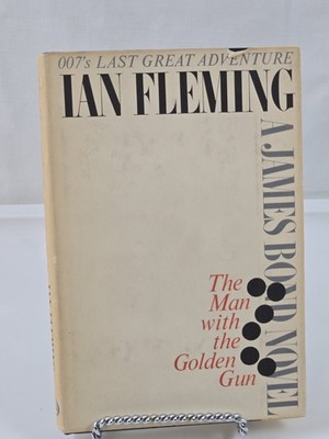 The Man with the Golden Gun Ian Fleming 1965 James Bond Novel Hardcover w/ Dust