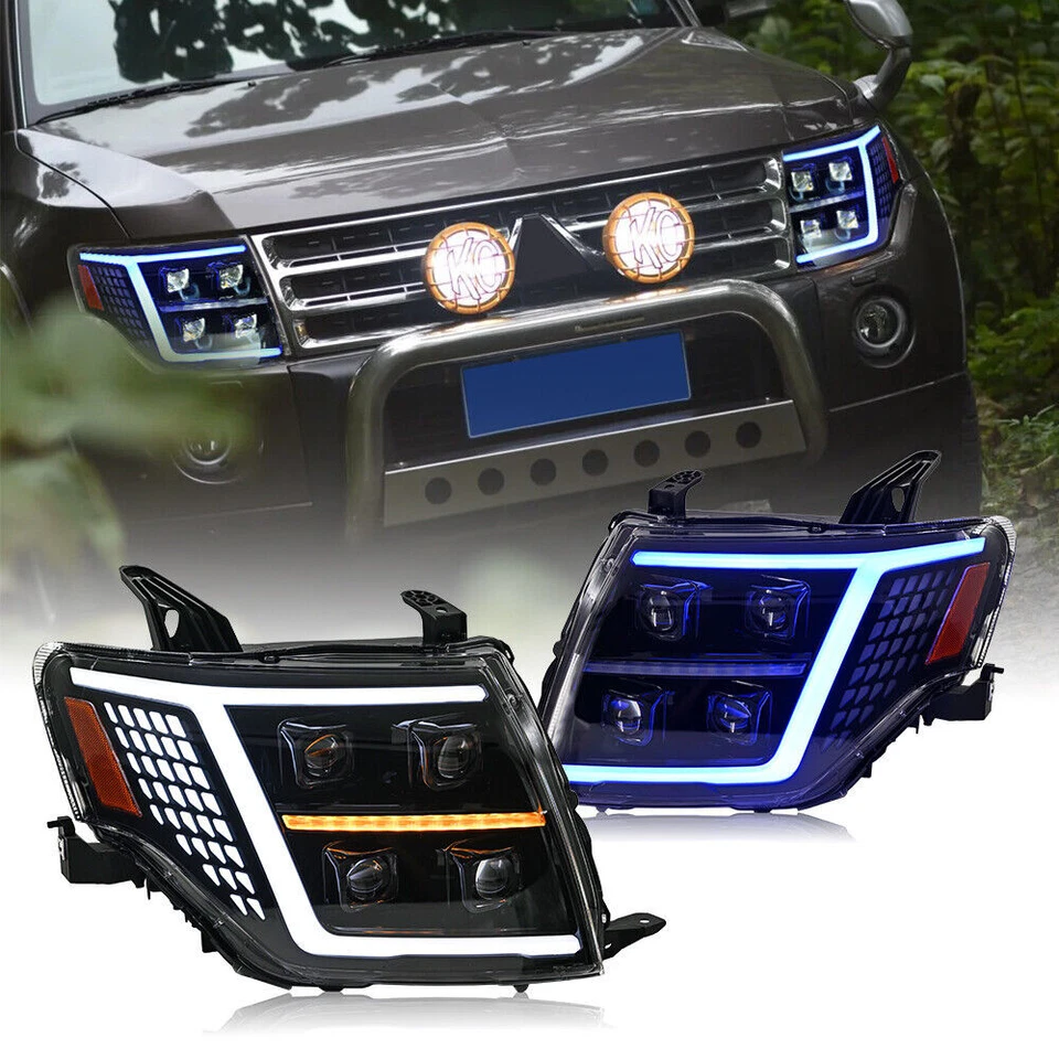 Pair LED Headlights For Mitsubishi Pajero / Montero V93 V97 2009-2021 Head Lamp - Image 2 of 4