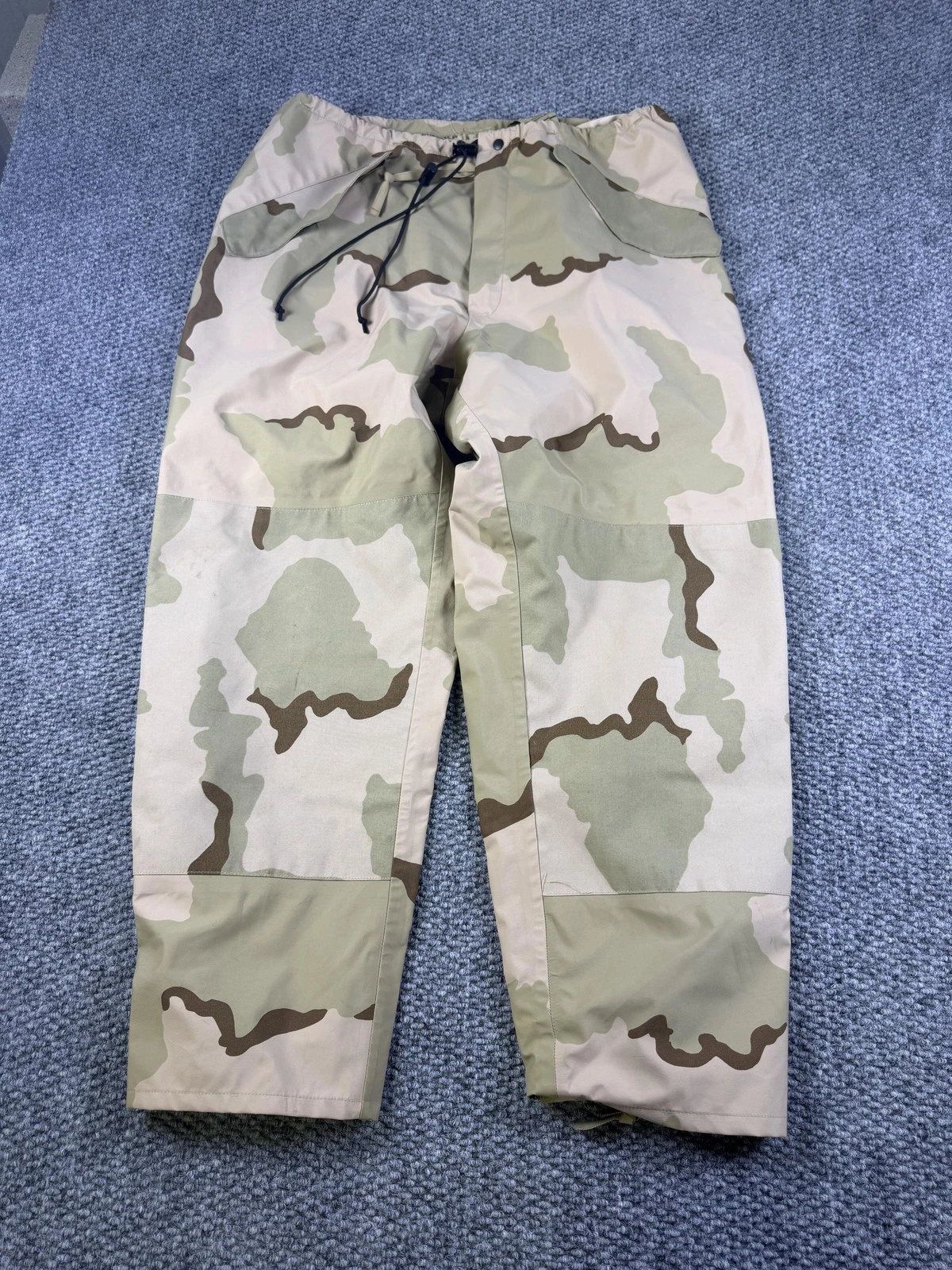 Federal Prison Industries Rain Pants Mens 36x31 Beige Desert Camo ECWCS Gore Tex